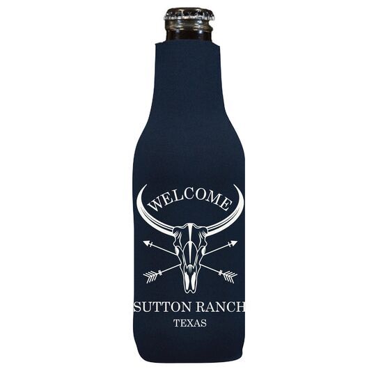 Longhorn Skull with Arrows Bottle Huggers